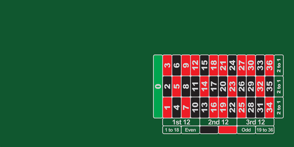 Green Roulette Layout Table Layouts | Streaks n' Beats